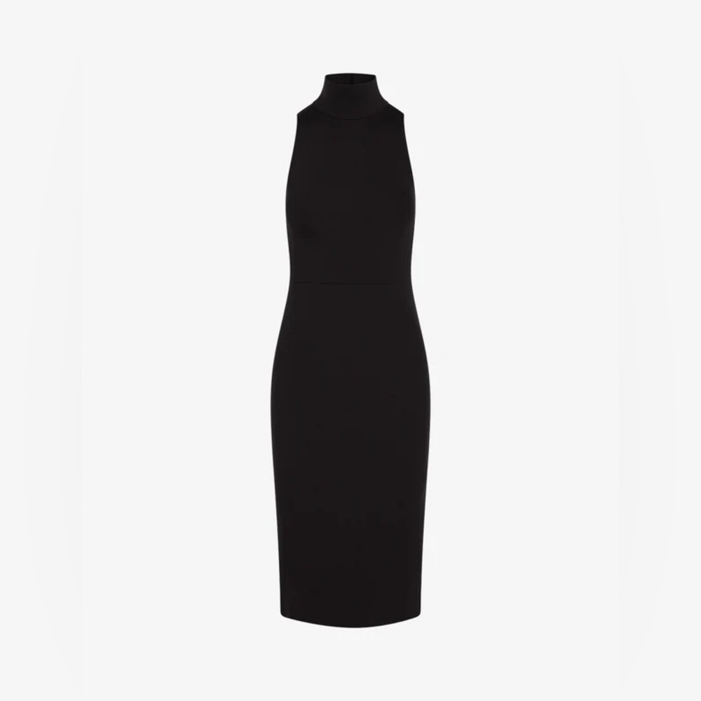 Commando Black Sleeveless Mock-Neck Midi Bodycon Dress - Picture 4 of 15